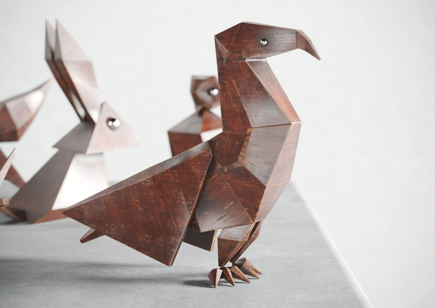 Origami de Aguila de Madera