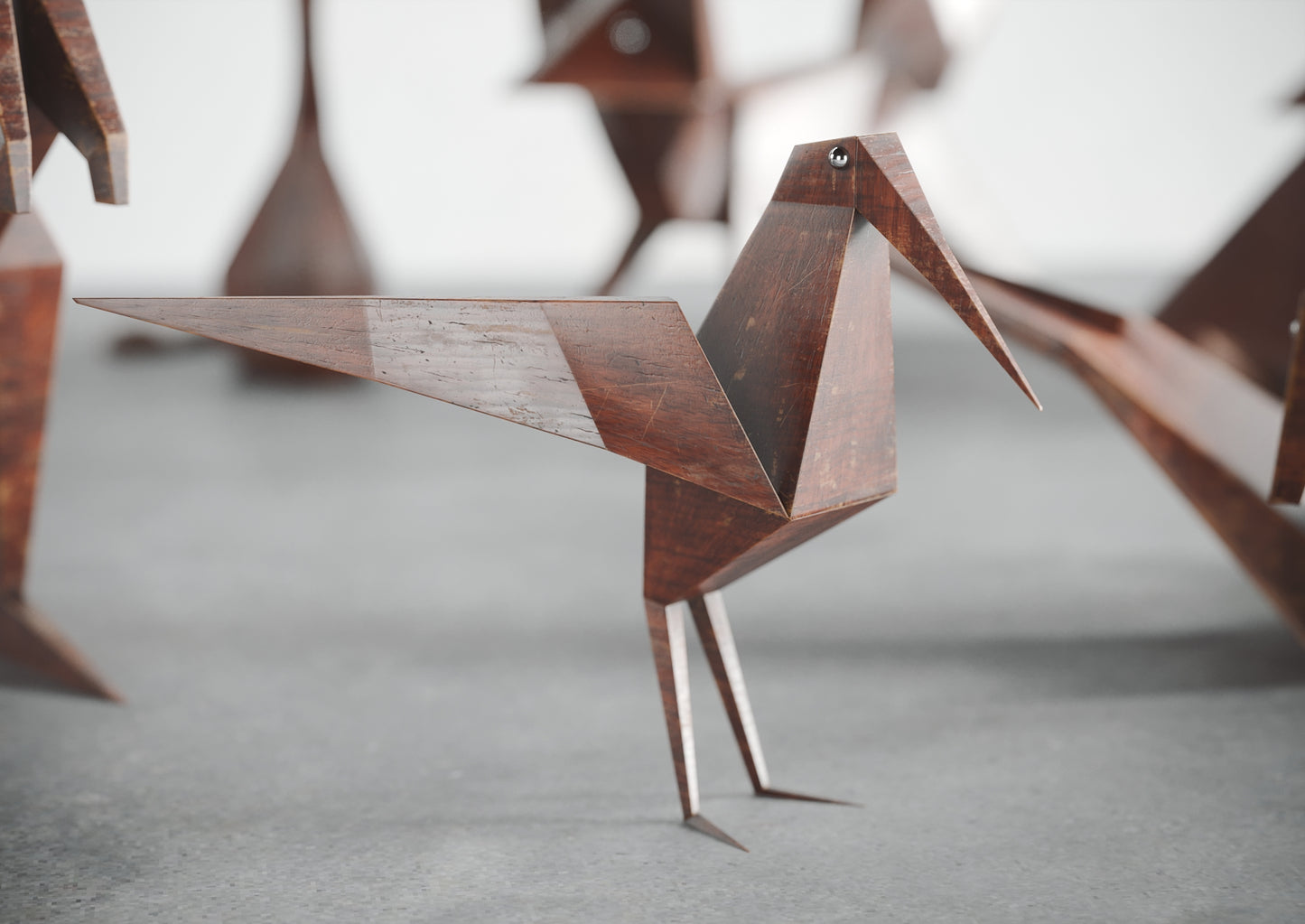 Origami de Colibrí de Madera