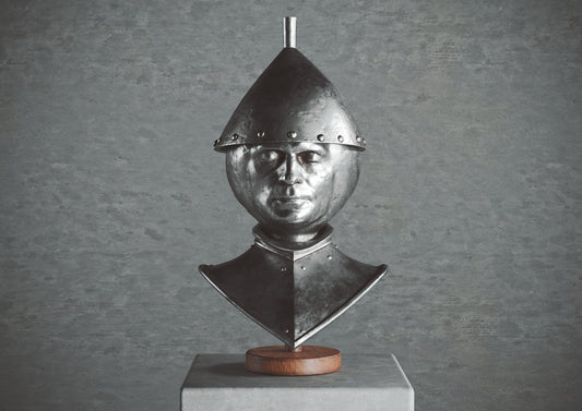 Busto Medieval de Acero oxidado