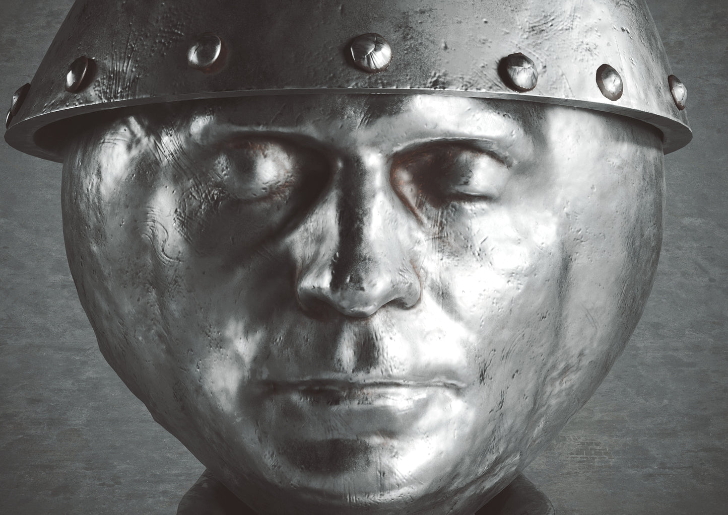 Busto Medieval de Acero oxidado