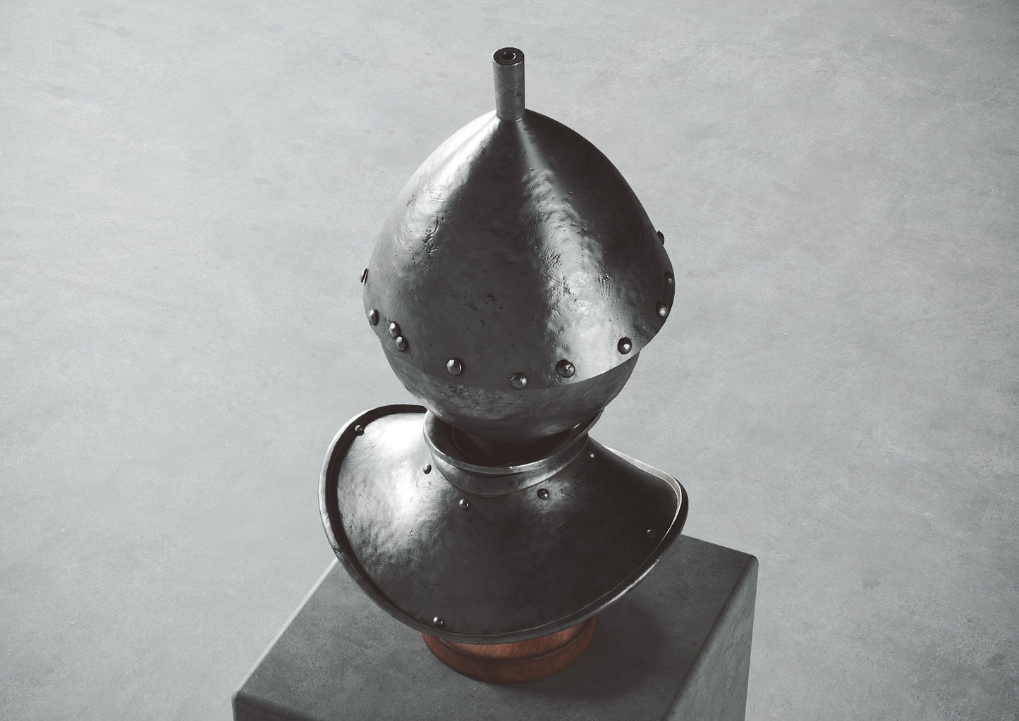 Busto Medieval de Acero oxidado